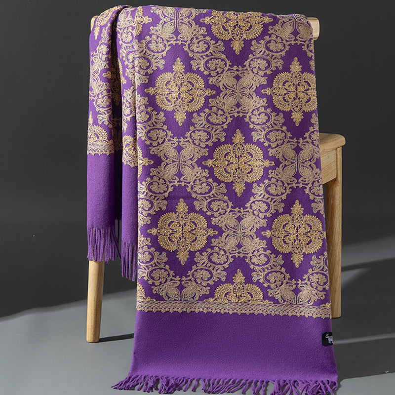 Majestine Amethyst Rich Pashmina Shawl
