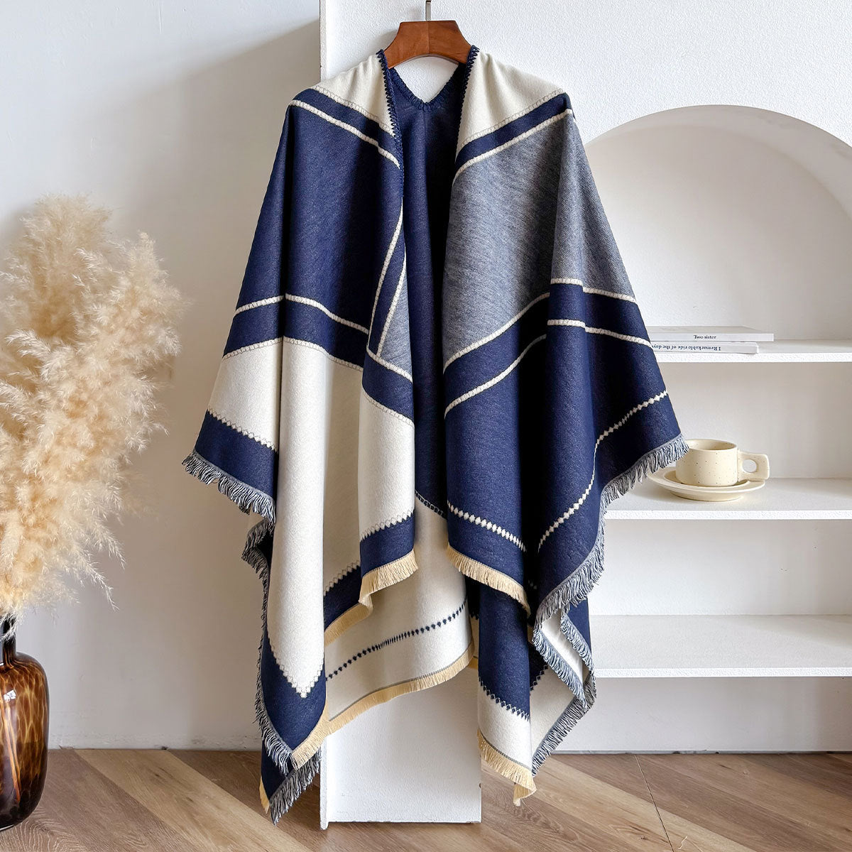 Marina Stripe Poncho
