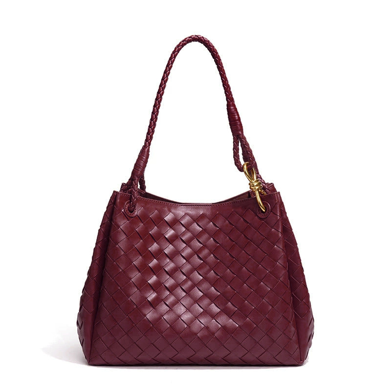 Sienna Vegan Leather Handbag (Wine)