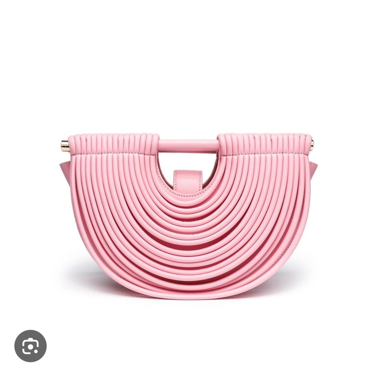 Sculpt Loop Vegan Leather Handbag (Pink)