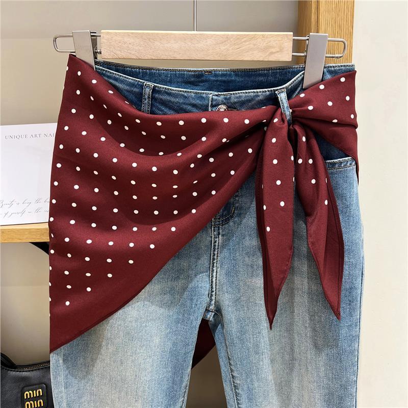Ruby Polka Triangle/Waist Scarf
