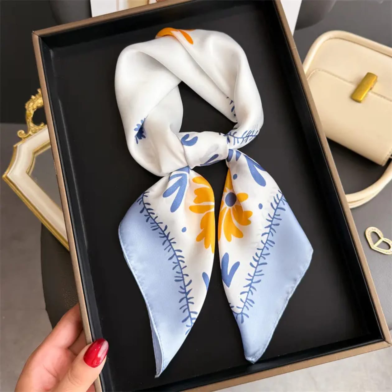 Marceline Silk Scarf (70x70cms)