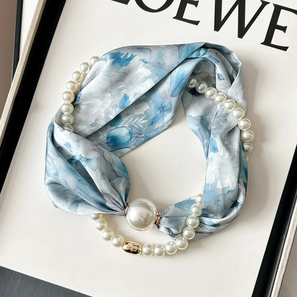 Muse Magnetic Buckle Scarf with Pearl