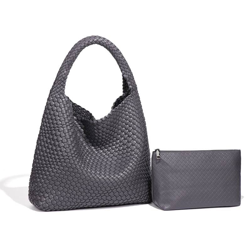 Corvyn Vegan Leather Tote Bag (Grey)