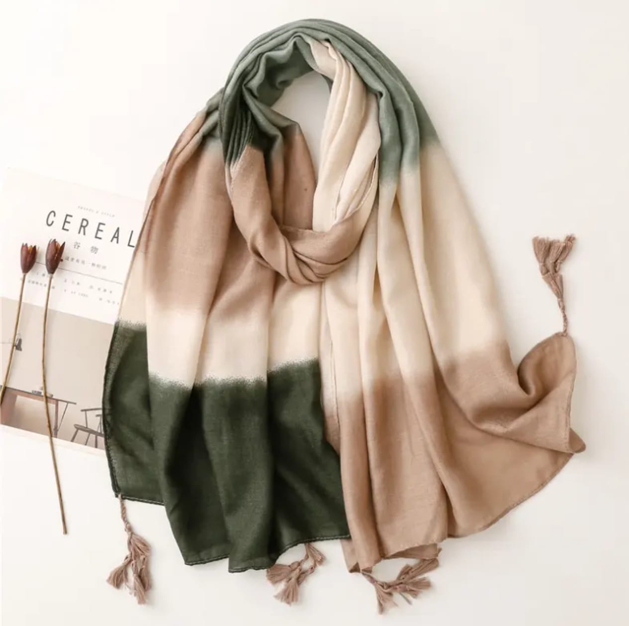 Elvia Viscose Cotton Stole