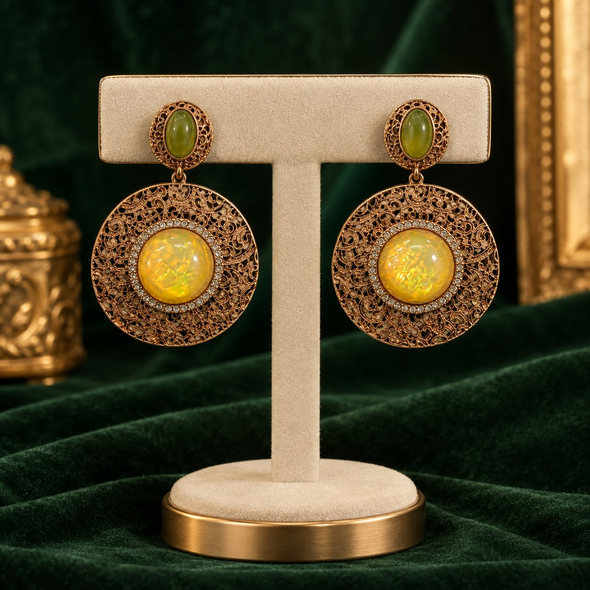 Aurelia Filigree Drop Earrings