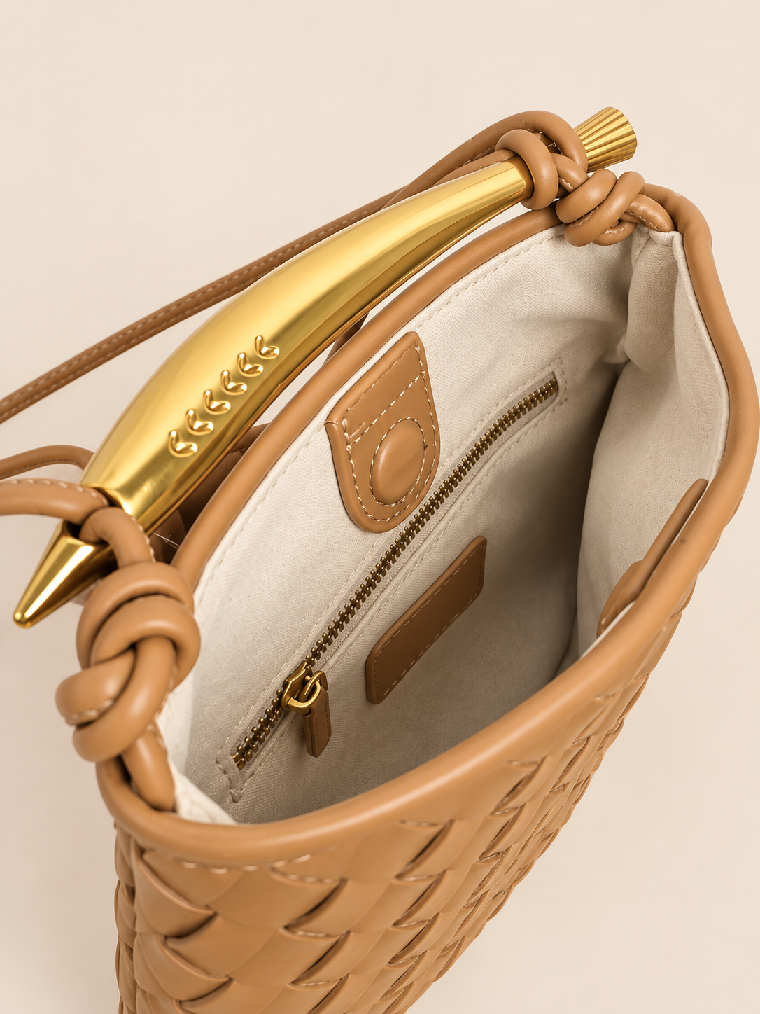 Arlette Mini Vegan Leather Bag (Khakhi)
