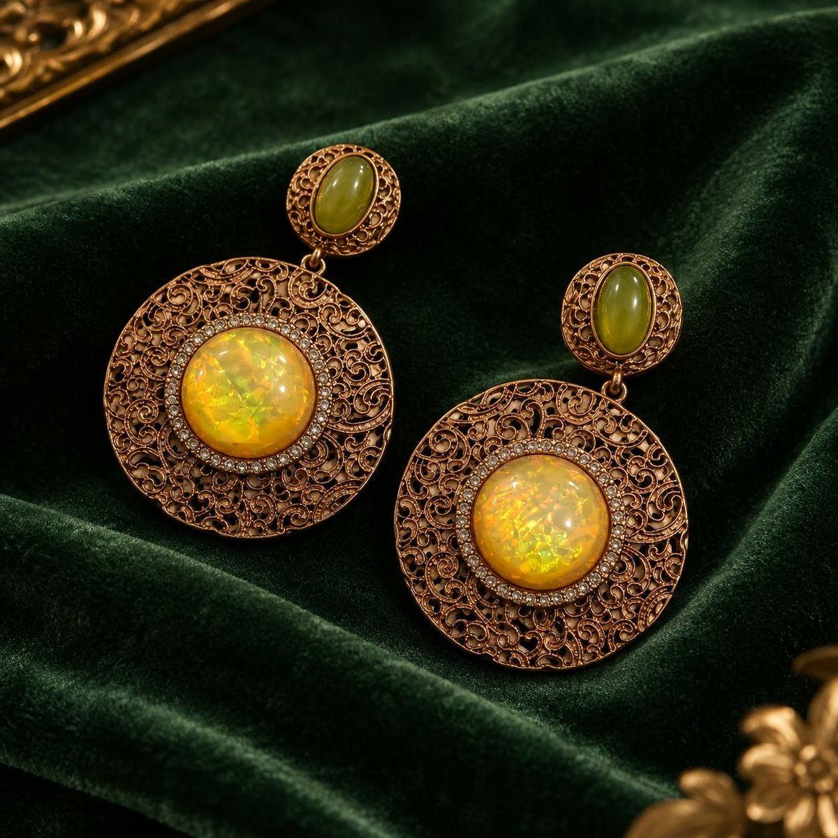 Aurelia Filigree Drop Earrings