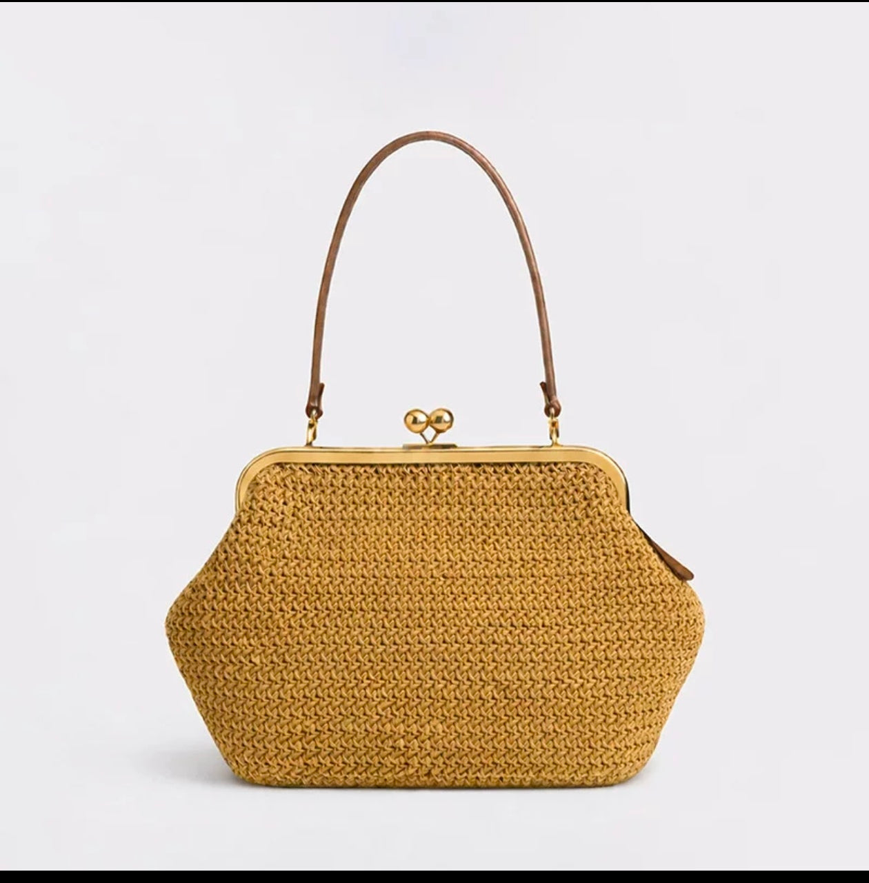 Amaris Straw Evening Bag (Tan)