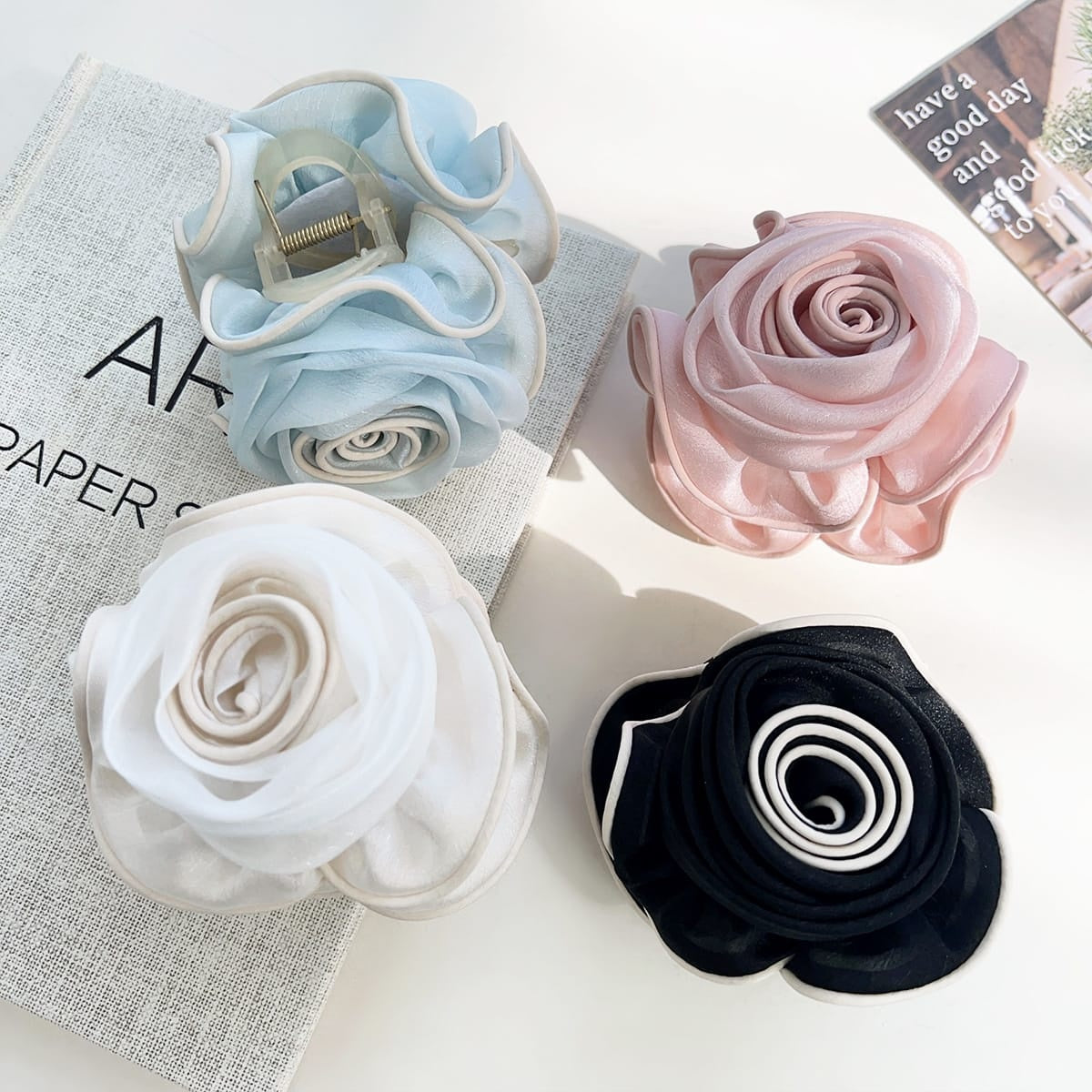 Celestia Rose Claw Clip colour assortment