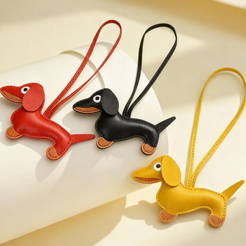 Daxie Leather Dachshund Bag Charm