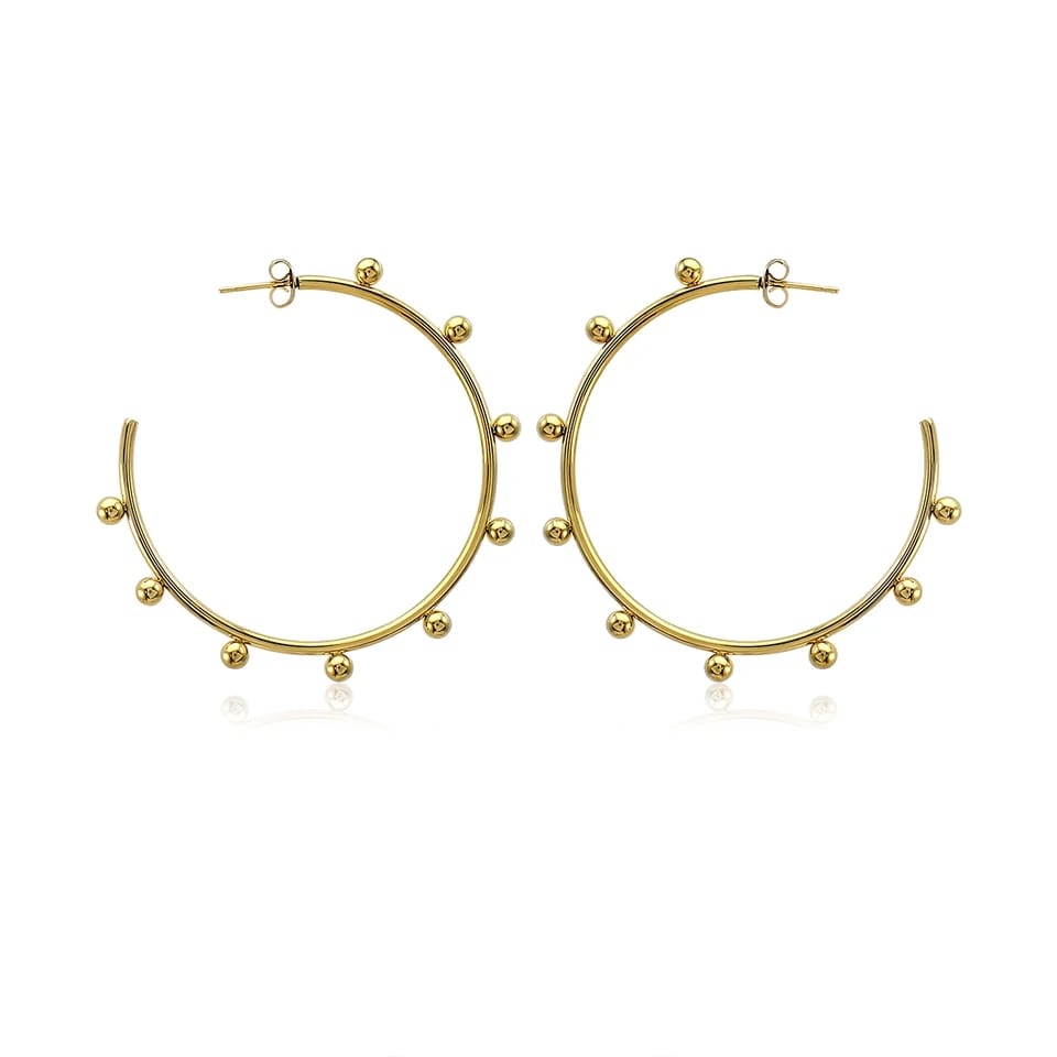 Orlina Beaded Hoop Earrings