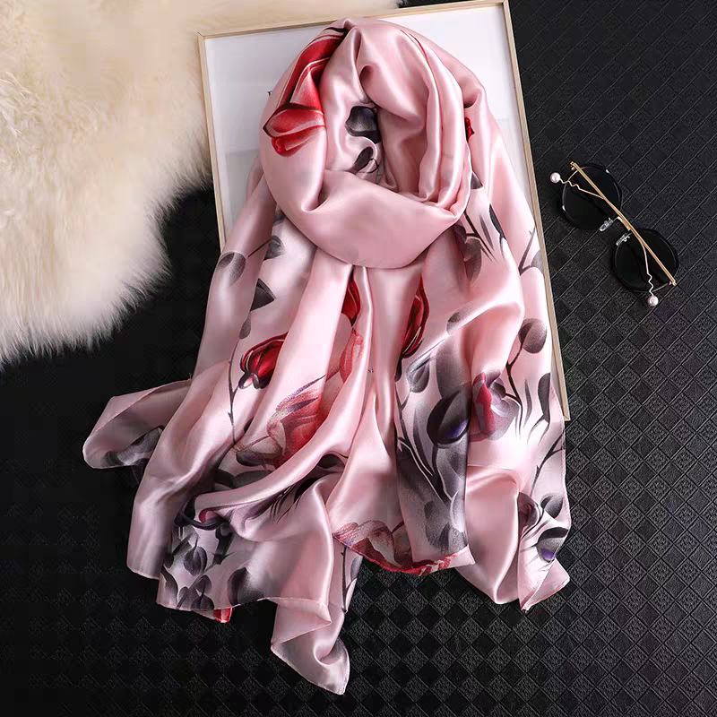 Rosy Whispers Silk Stole