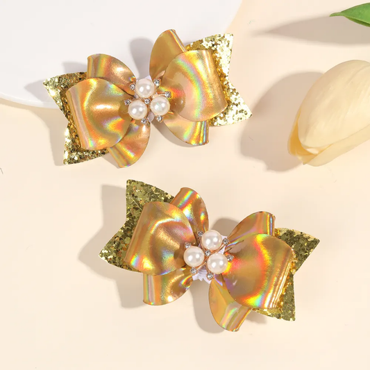 Party Kids Bow Side Pin (Set Of 2)