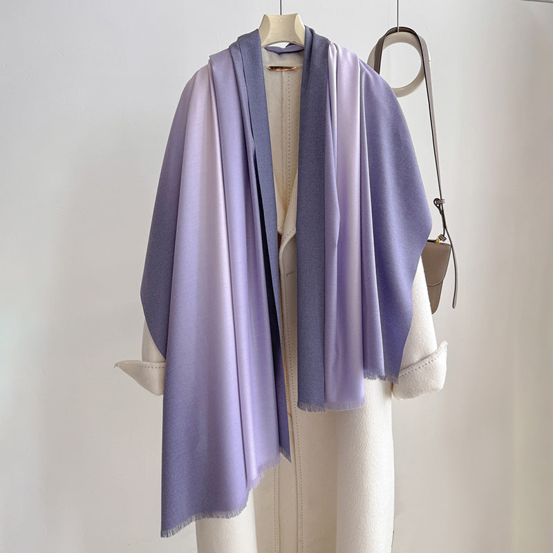 Elaris Orchid Gradient Light Cashmere Shawl