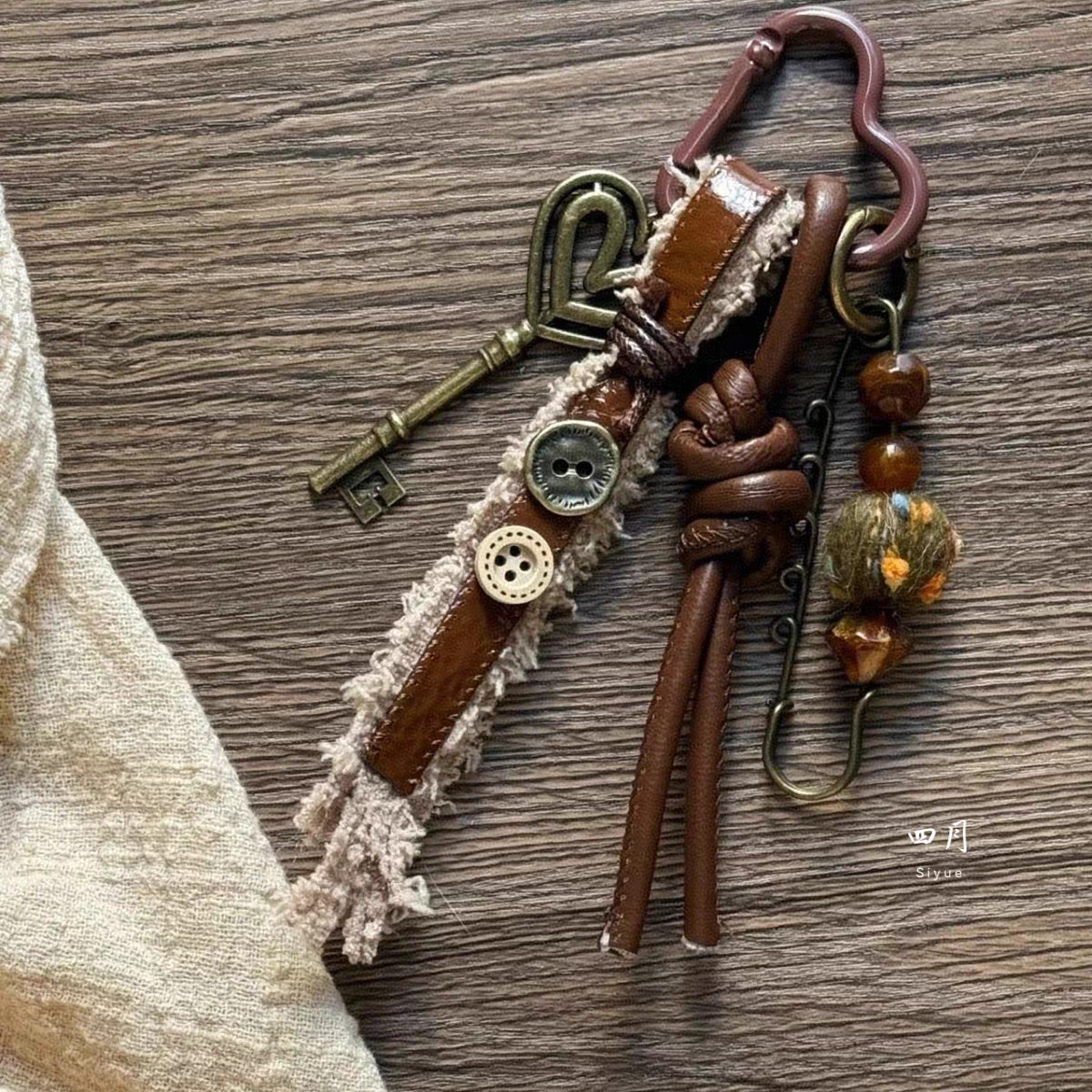 Retro Relic Vegan Leather Bag Charm