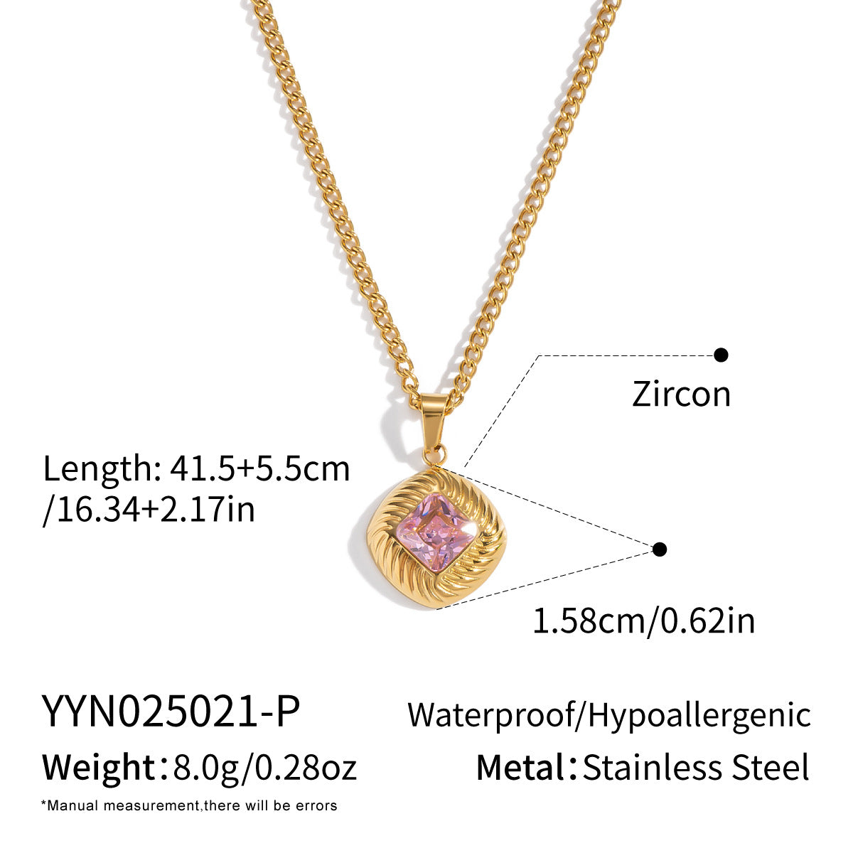 Carved Amour SS Necklace