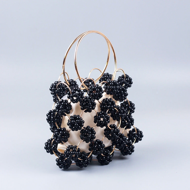 Aurette Pearl Evening Bag (Black)