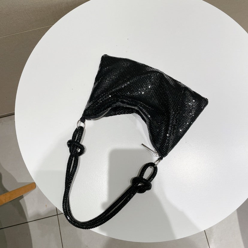 Lucia Metallic Bag (Black)