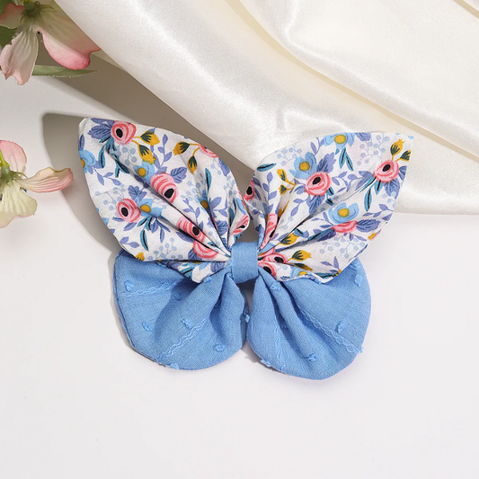 Big Fabric Hair Bow Side Pin