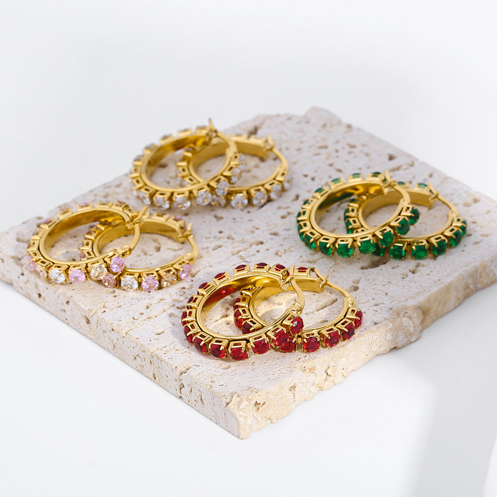 Aura Hoop SS Earrings