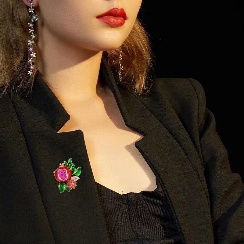 Pome Enamel Brooch