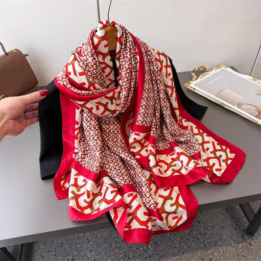 Crimson Aura Silk Stole