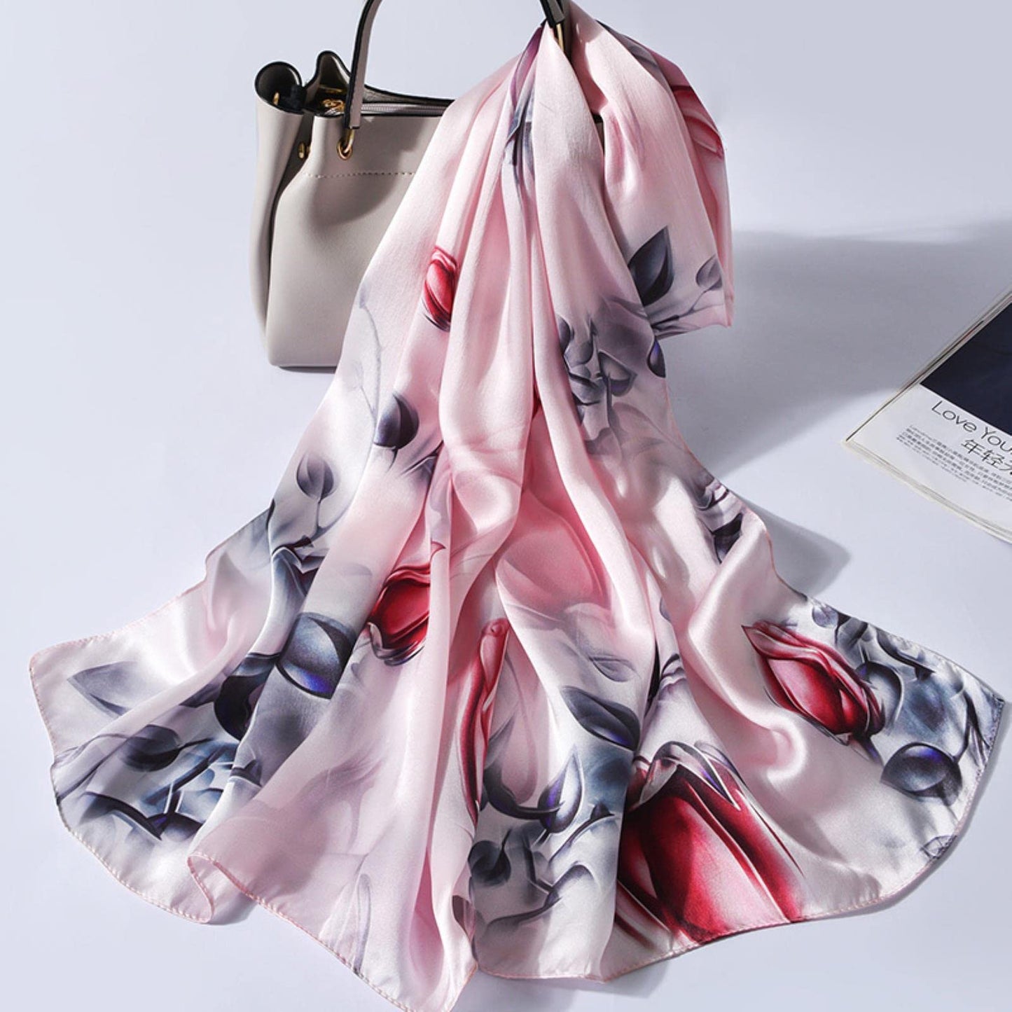 Rosy Whispers Silk Stole