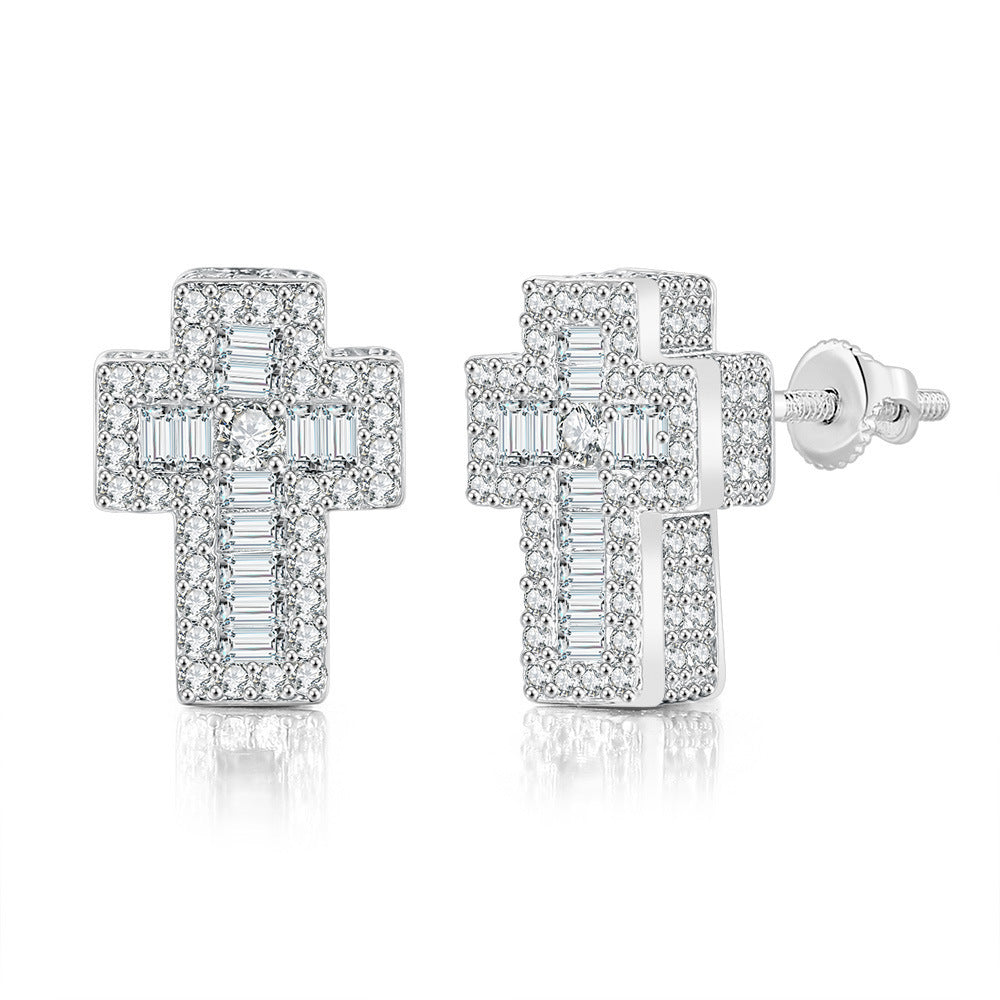 Etra Zirconia Unisex Bling Studs