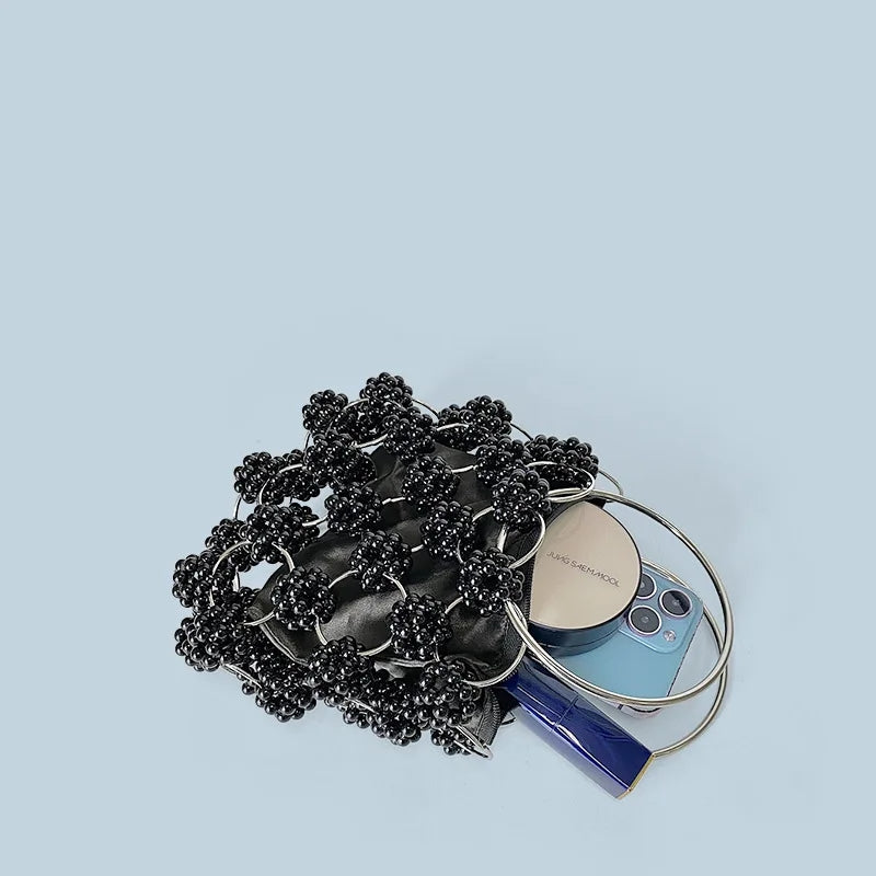 Aurette Pearl Evening Bag (Black)