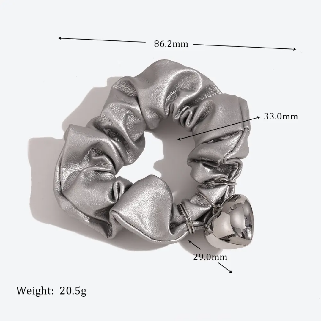 Evern Leather Scrunchie