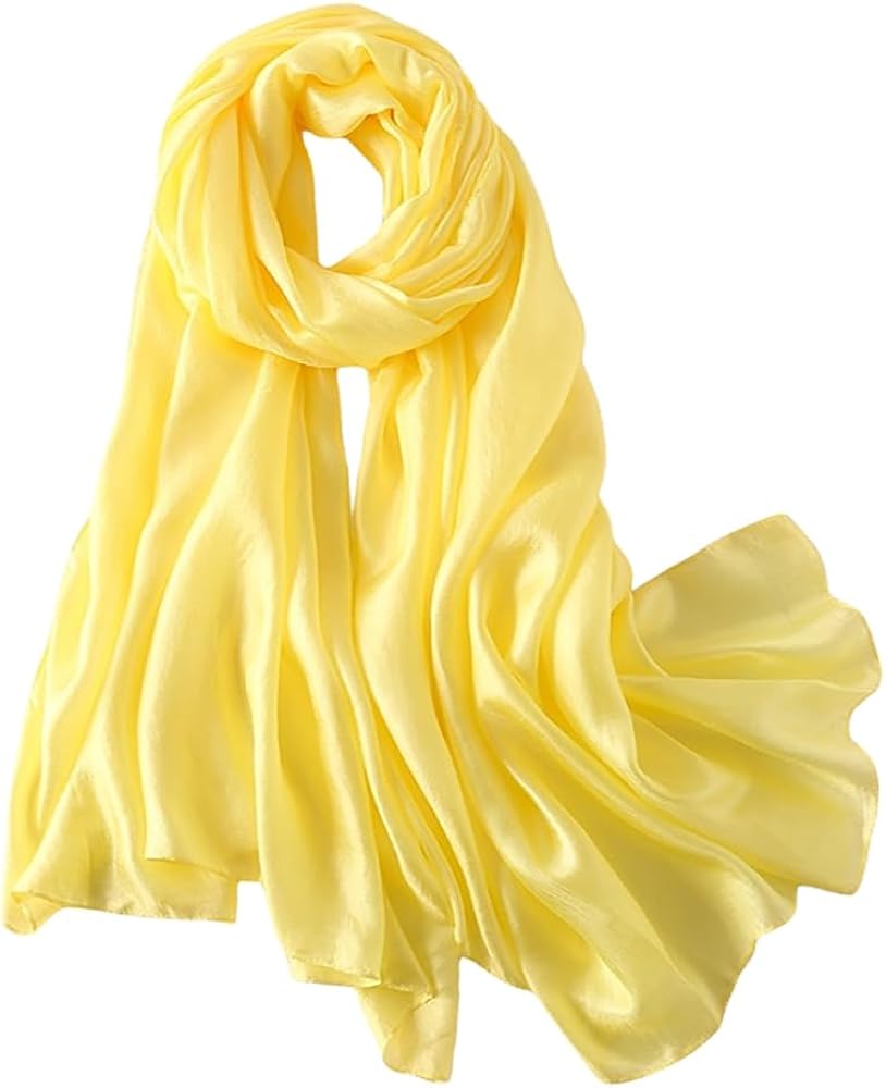 Yellow Silk Linen stole