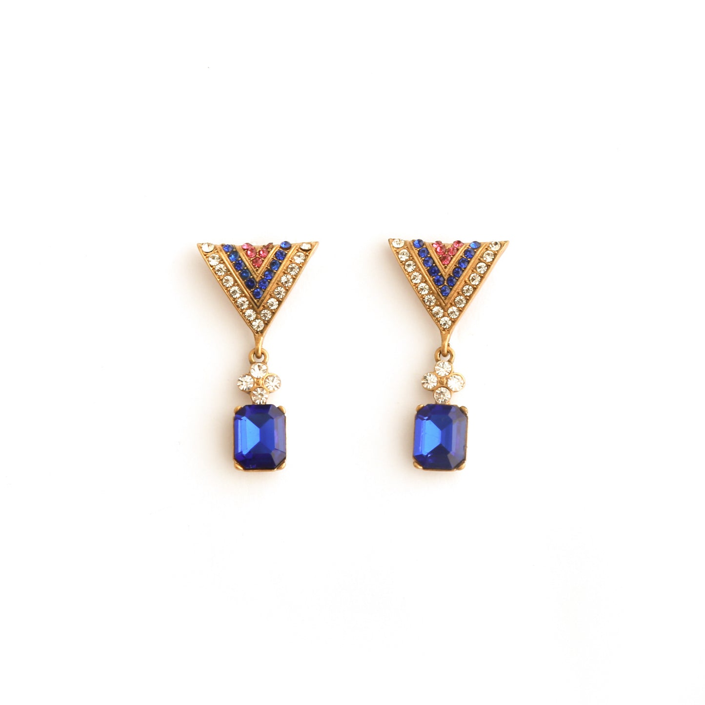 Elarise Blue Zirconia Antique Earrings