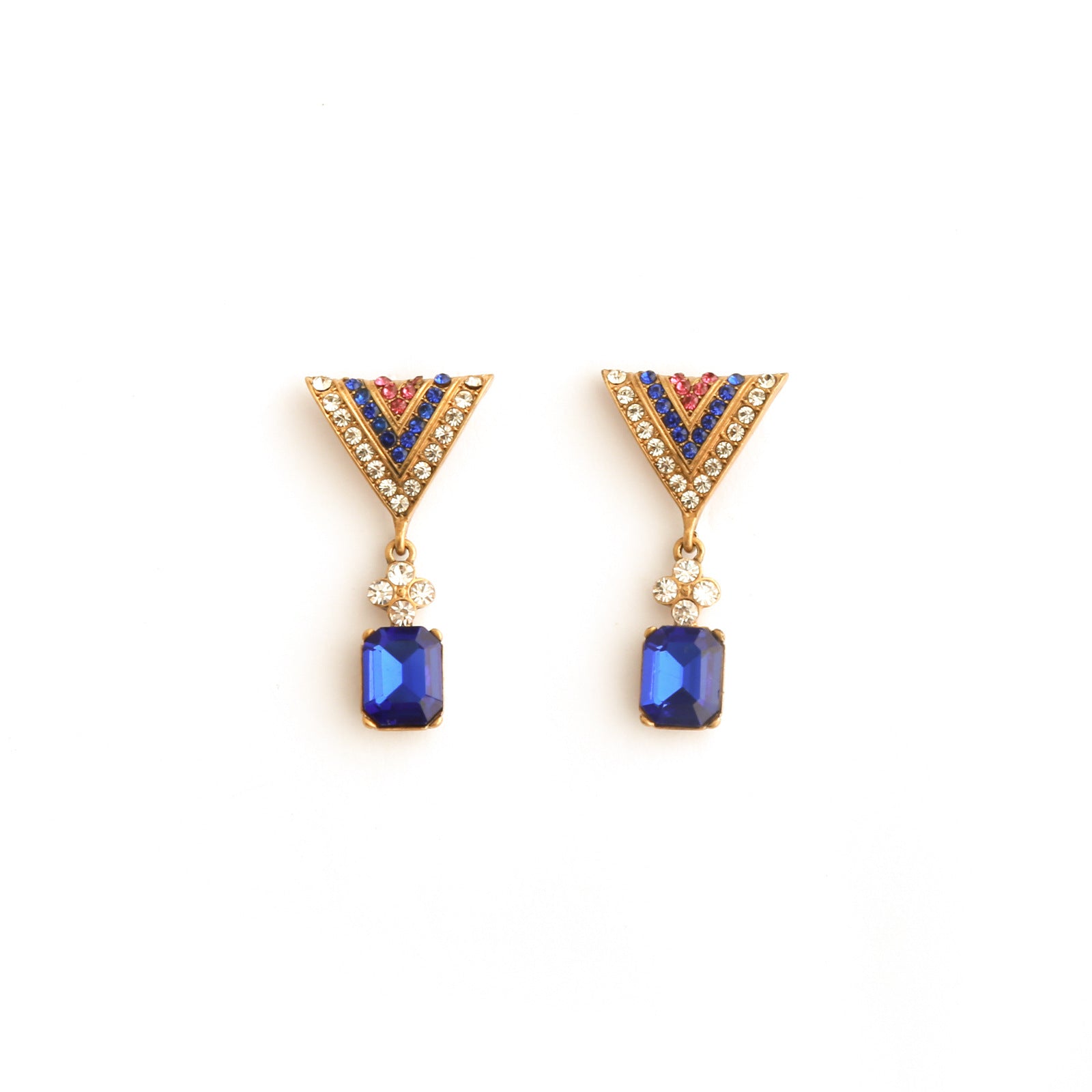 Elarise Blue Zirconia Antique Earrings