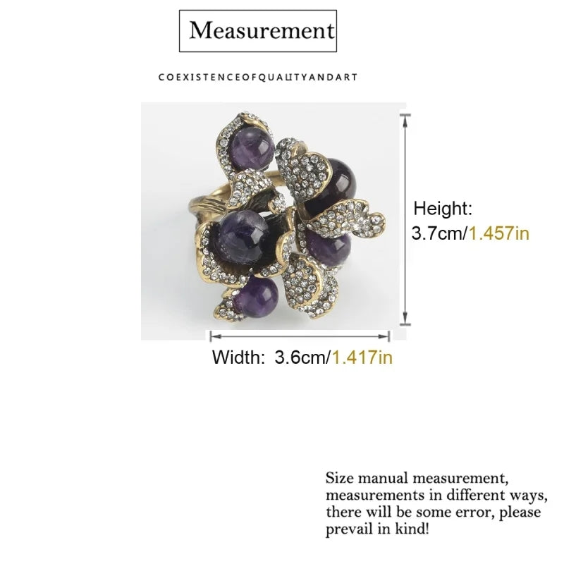 Orchid Empress Antique Ring