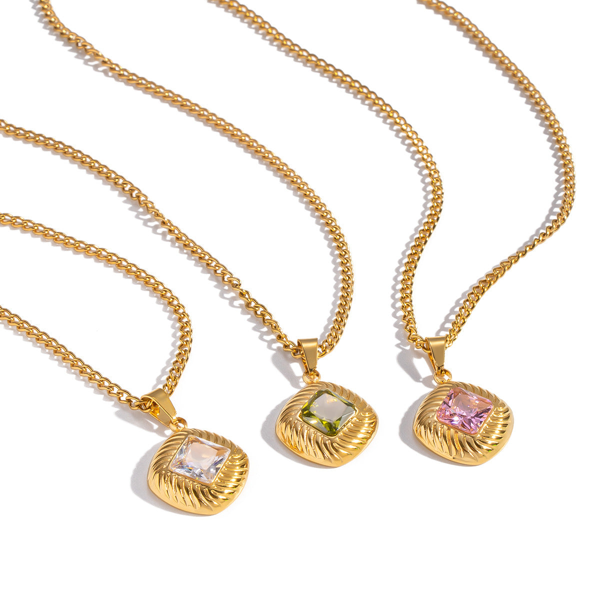 Carved Amour SS Necklace