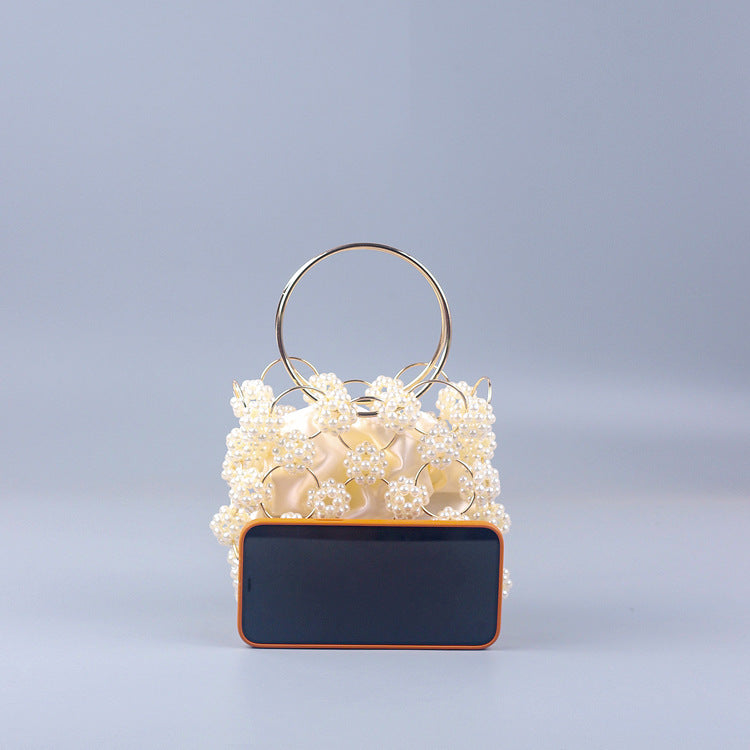 Aurette Pearl Evening Bag (White)