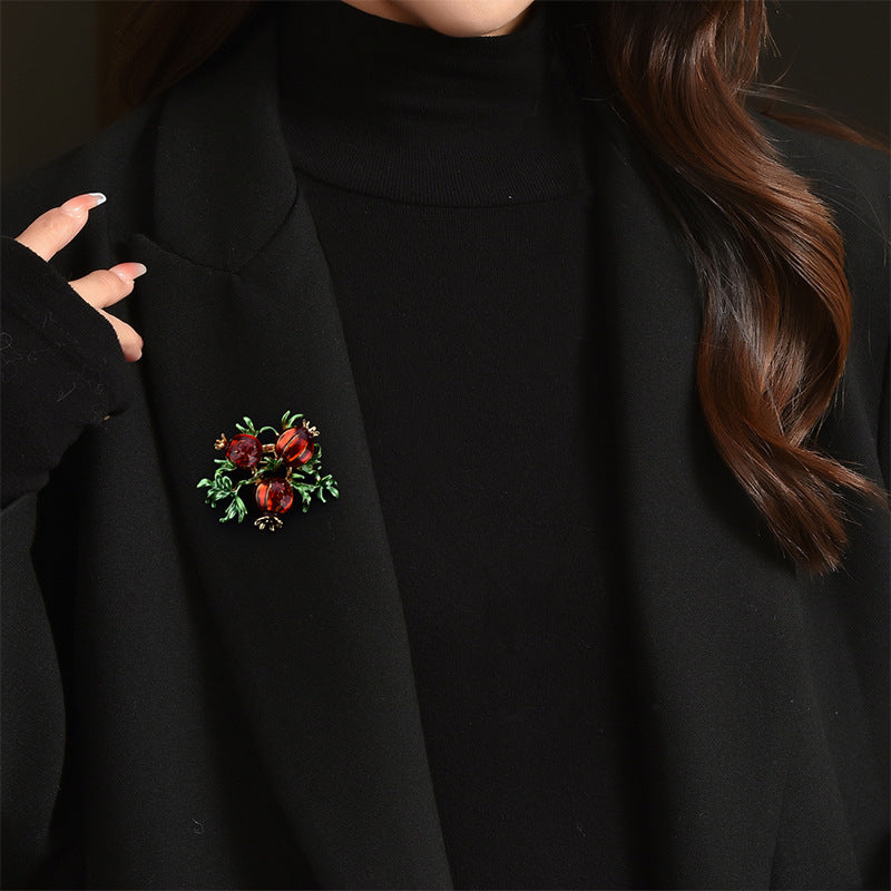 Pomira Enamel Brooch