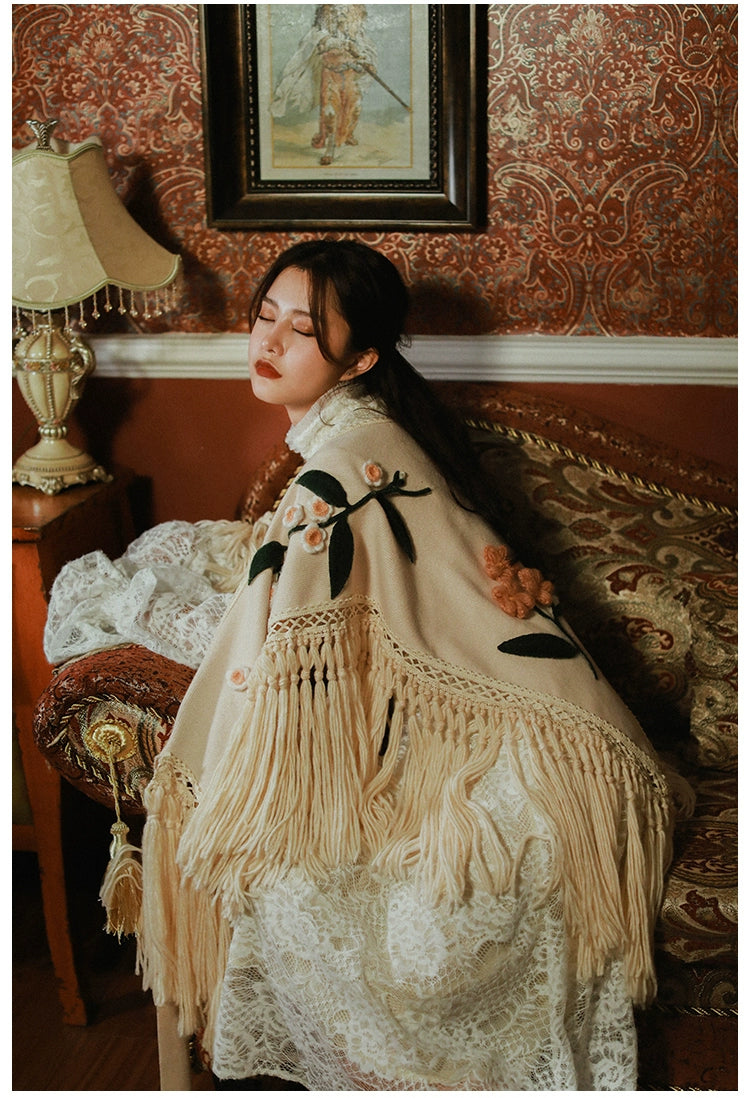 Cream Drift Premium Handmade poncho