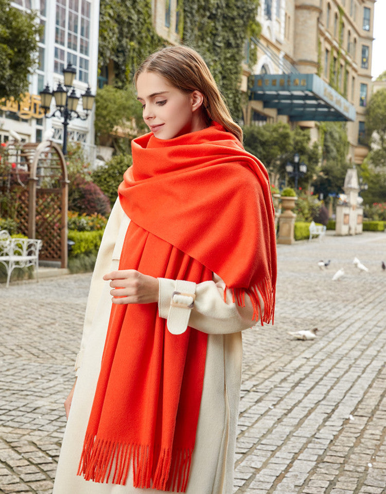 Seren Winter Shawl (Rustic Red)