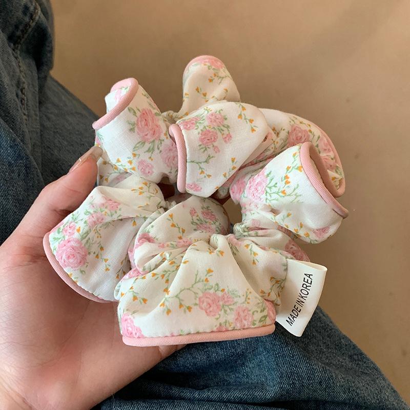 Floral Fabric Scrunchie