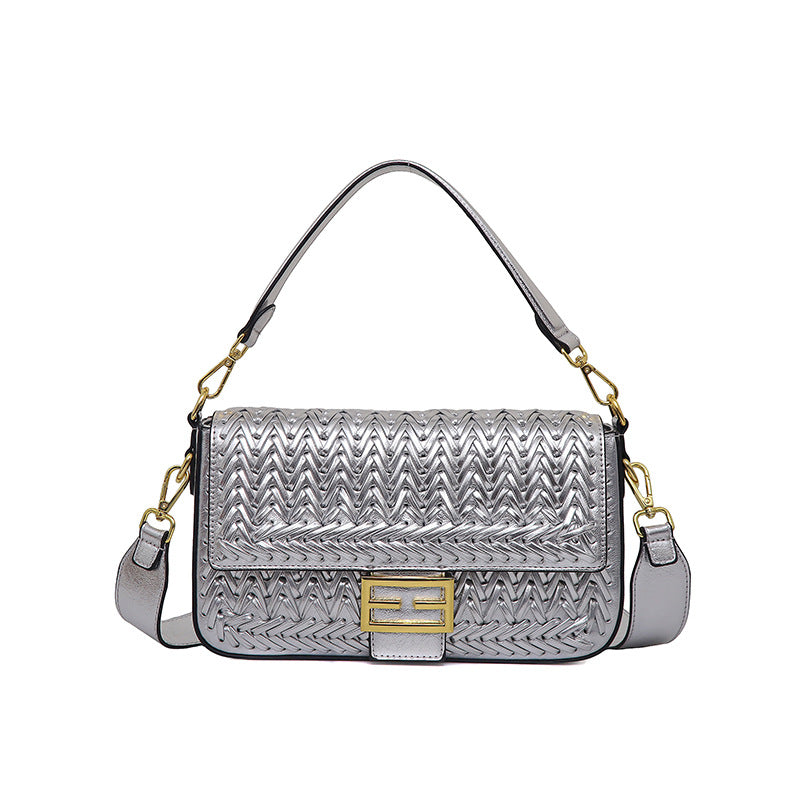 Elaria Vegan Leather Handbag (Silver)