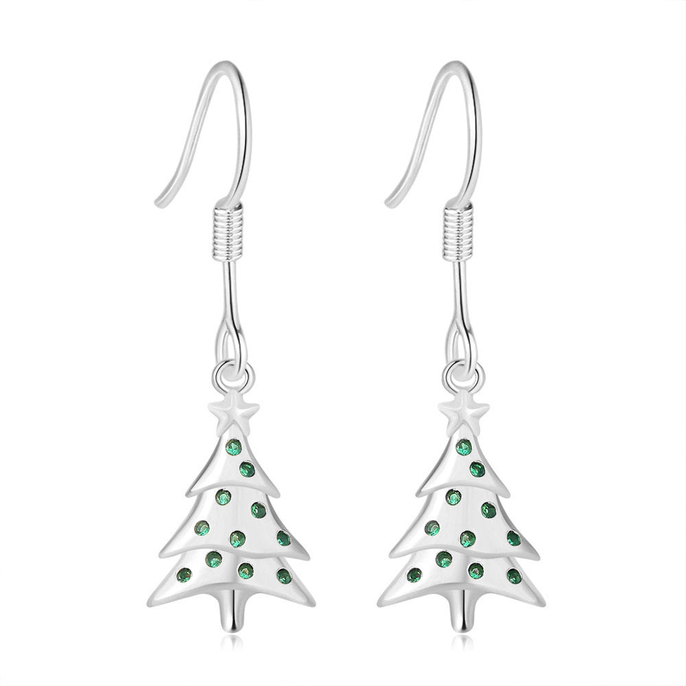 Vetra Christmas Tree Zirconia Earrings