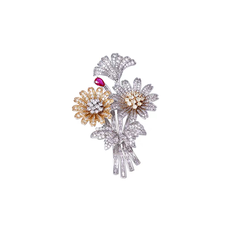 Sunmeadow Zirconia Brooch