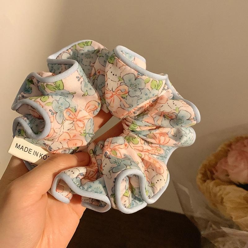 Floral Fabric Scrunchie
