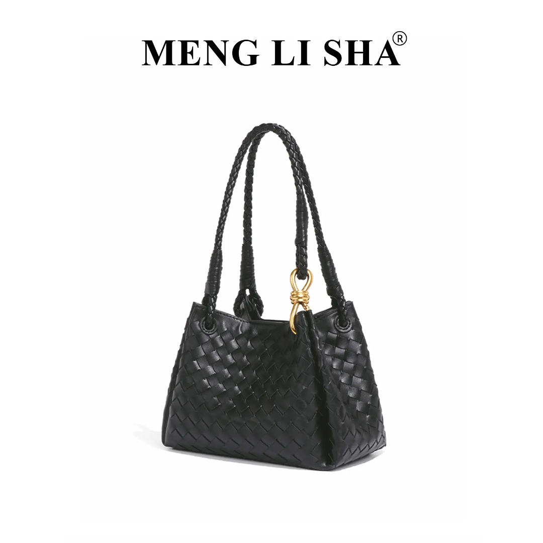 Sienna Mini Vegan Leather Handbag (Black)