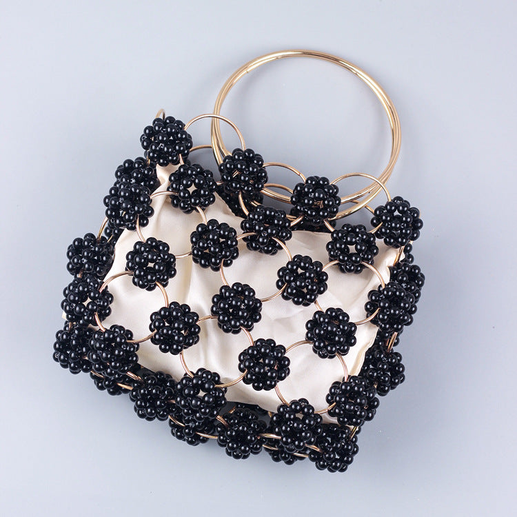 Aurette Pearl Evening Bag (Black)