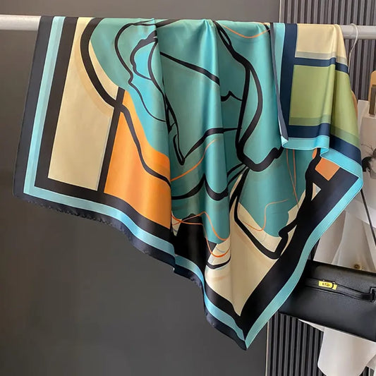 Riya Double Sided Silk Scarf (90x90cms)