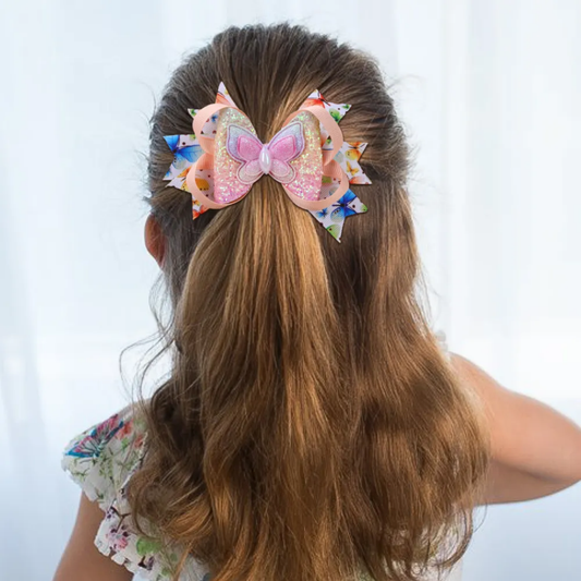 Ribbon Bow Kids Side Pin (Set Of 2)
