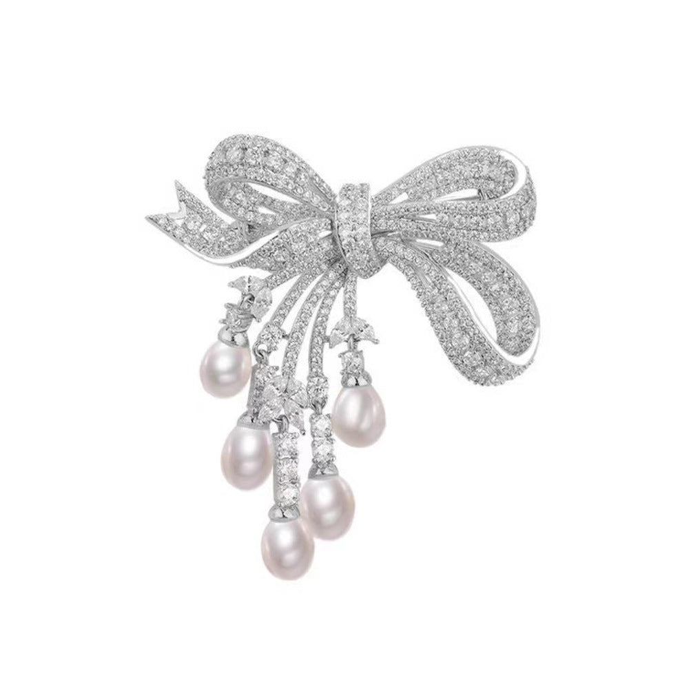 Frostleaf Zirconia Brooch